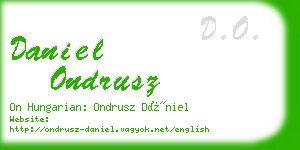 daniel ondrusz business card